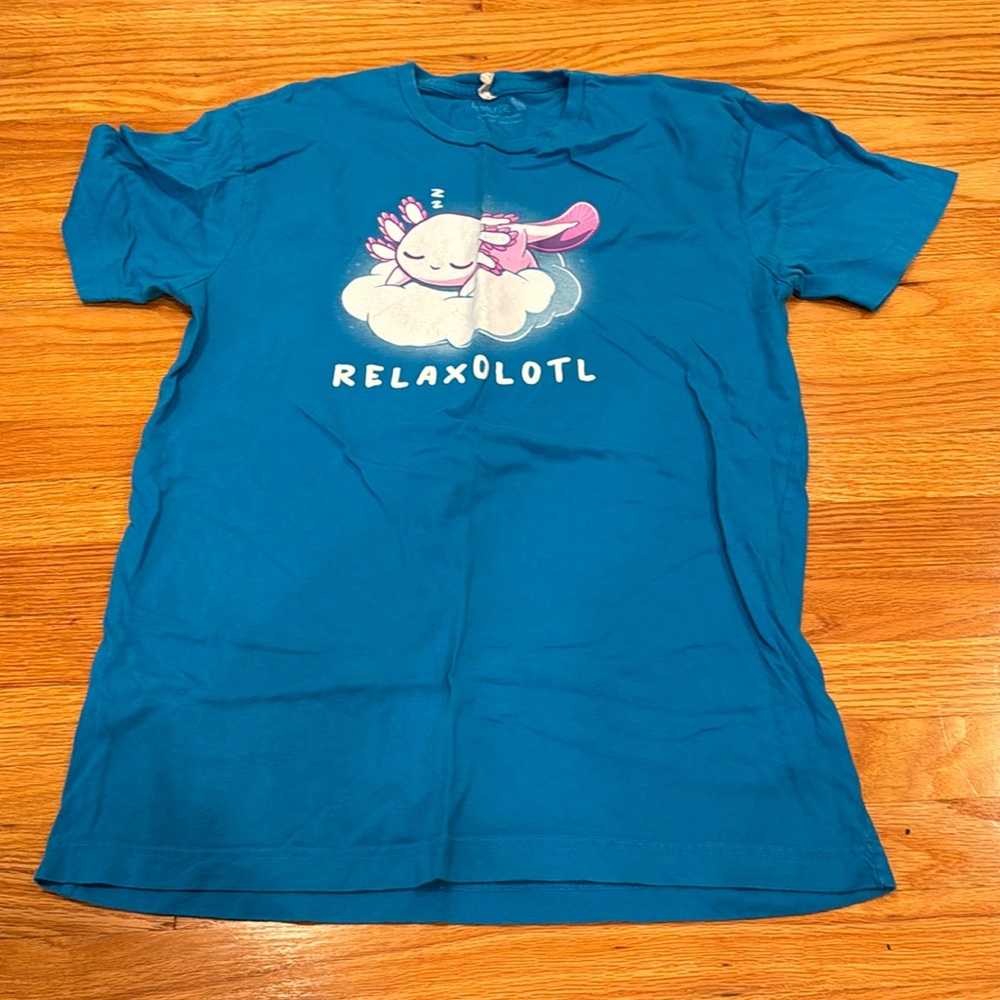 blue graphic tee